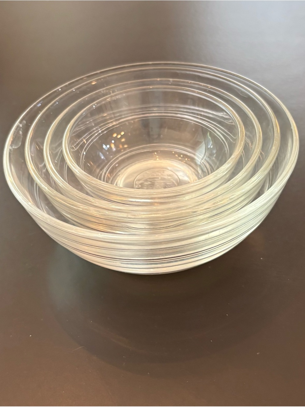 Vintage Duralex Made France Glass Nesting Measuring Bowls  Set of 4